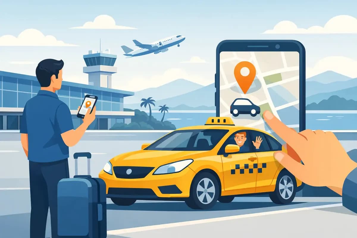 So bestellst du ganz einfach ein Taxi am Flughafen Tivat