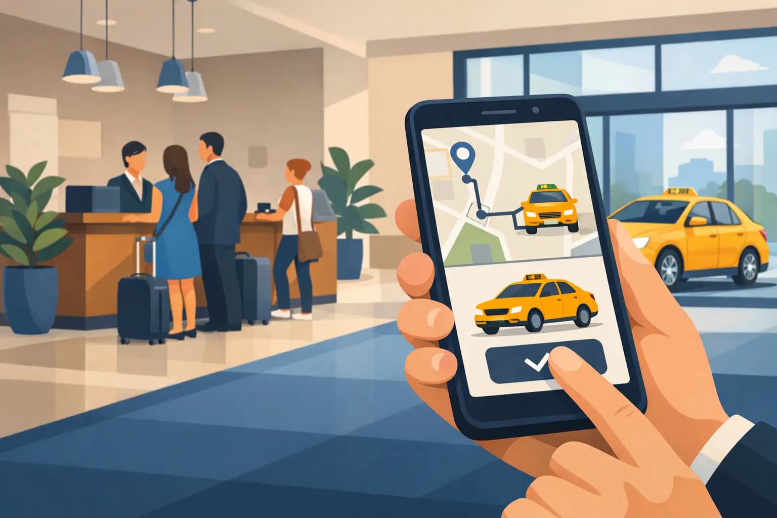 Hotel Taxi Booking Without the Reception Queue