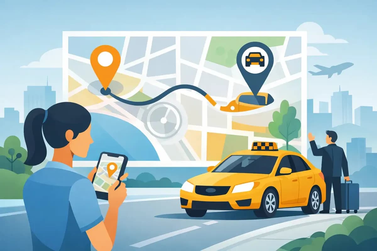 Kartenbasierte Taxi-Abholung: klarere lokale Fahrten