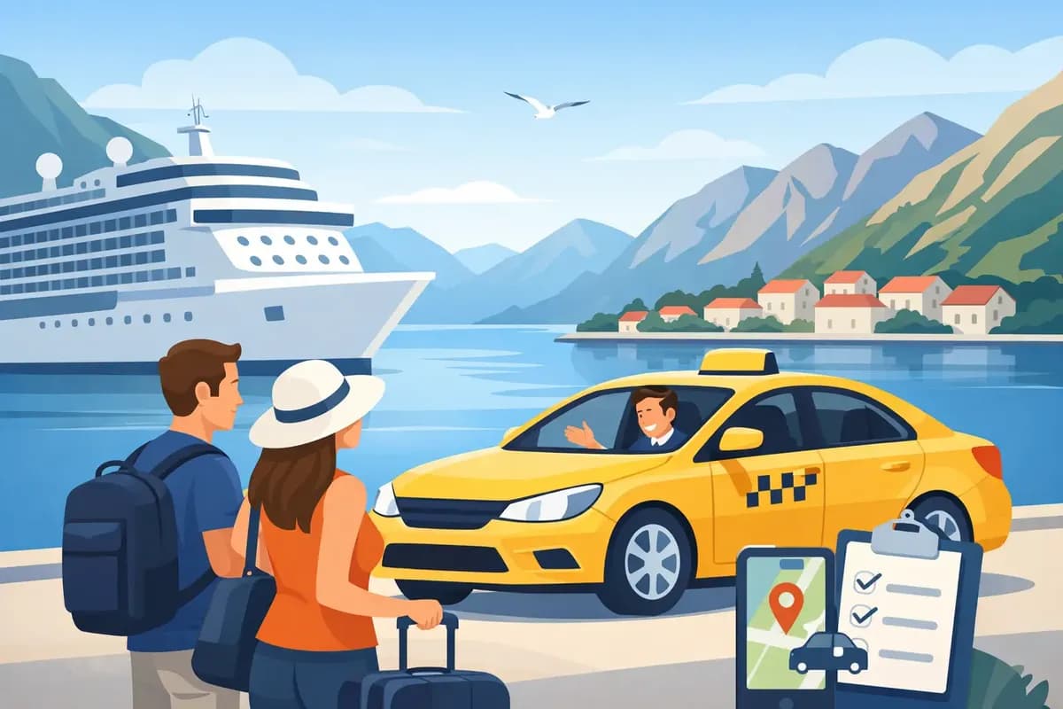Taxi vom Kreuzfahrthafen Kotor: buchen ohne Rätselraten