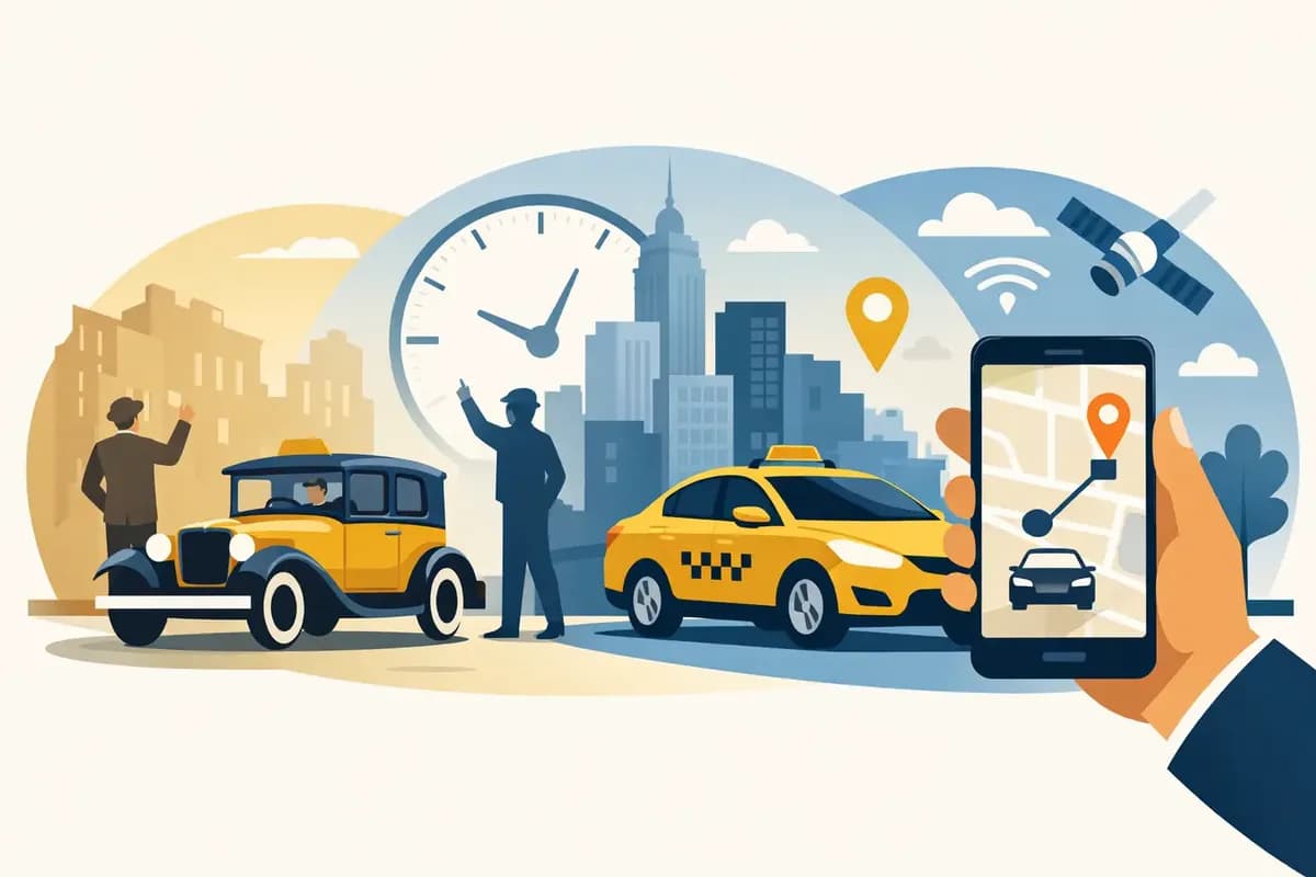 Taxi-Fahrthistorie: vom Winken am Straßenrand zur Taxi-App