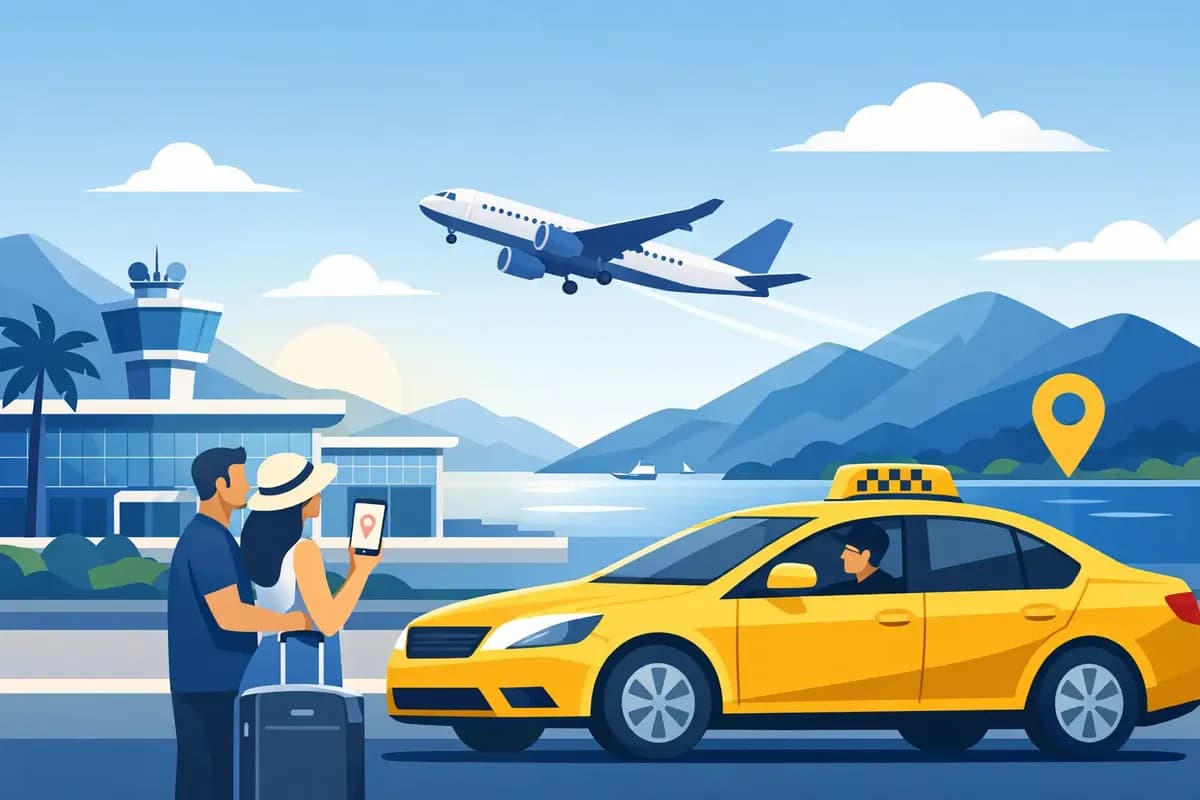 Taxi am Flughafen Tivat: Buchen mit einer Taxi-App für Montenegro