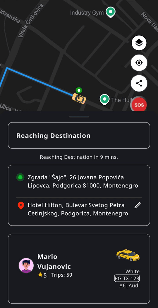Blic Taxi app screenshot