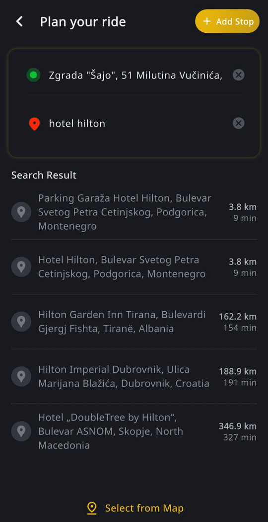 Blic Taxi app screenshot