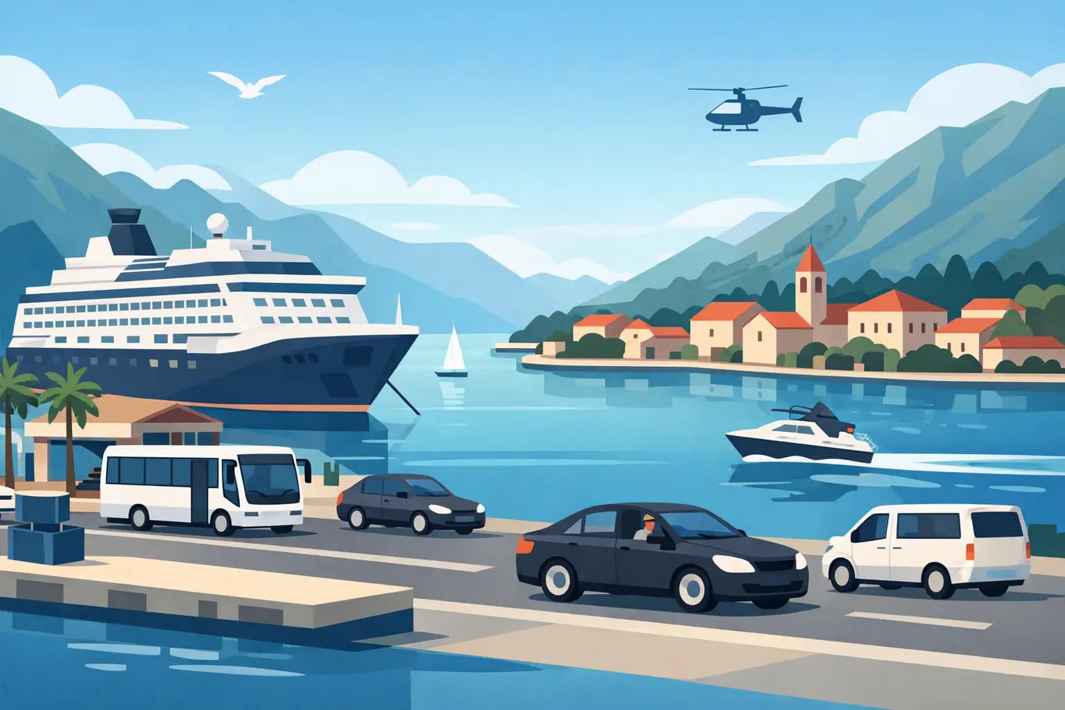 Transport-Guide für die Kreuzfahrtterminals in Montenegro