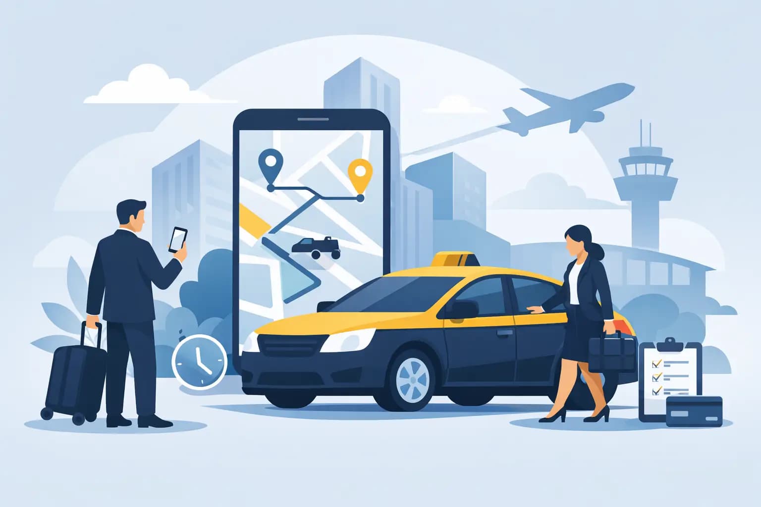 Was eine Business-Taxi-App für Geschäftsreisen leisten sollte